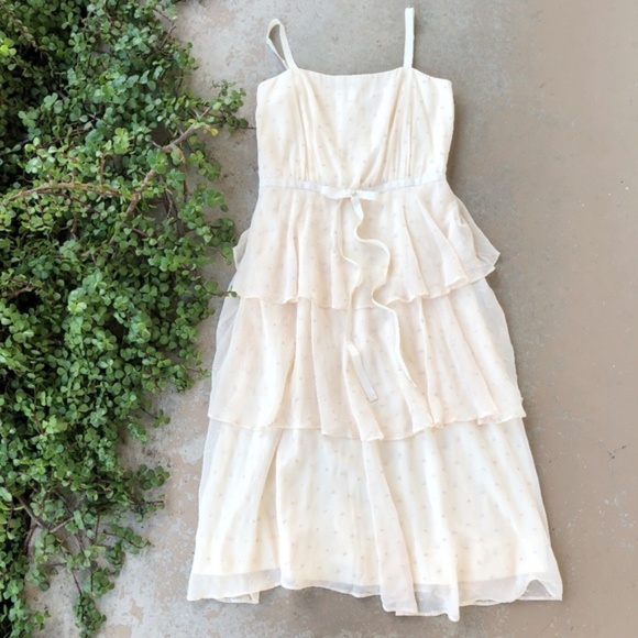 Gal Meets Glam Florence Swiss Dot Tiered Dress